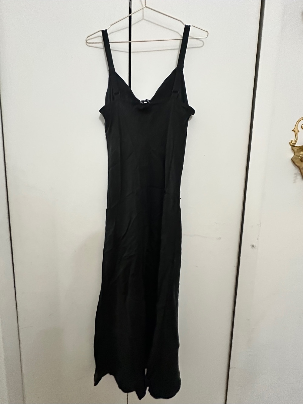 J. Crew Black Slip Dress